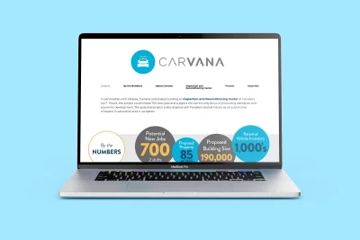 Carvana Informational Website, Desktop